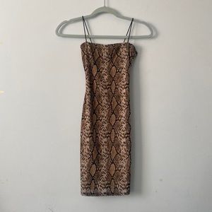 Snake print bodycon dress